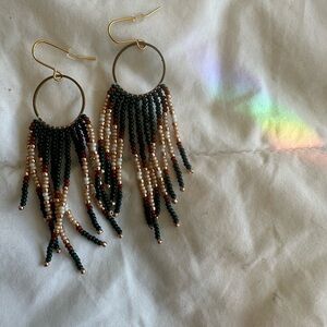 Beaded Fringe Earrings